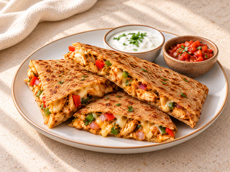 Chicken Stuffed Press Paratha