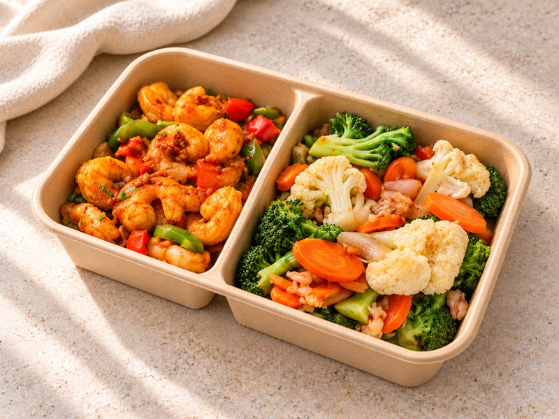 Shrimp & Vegetables Bento